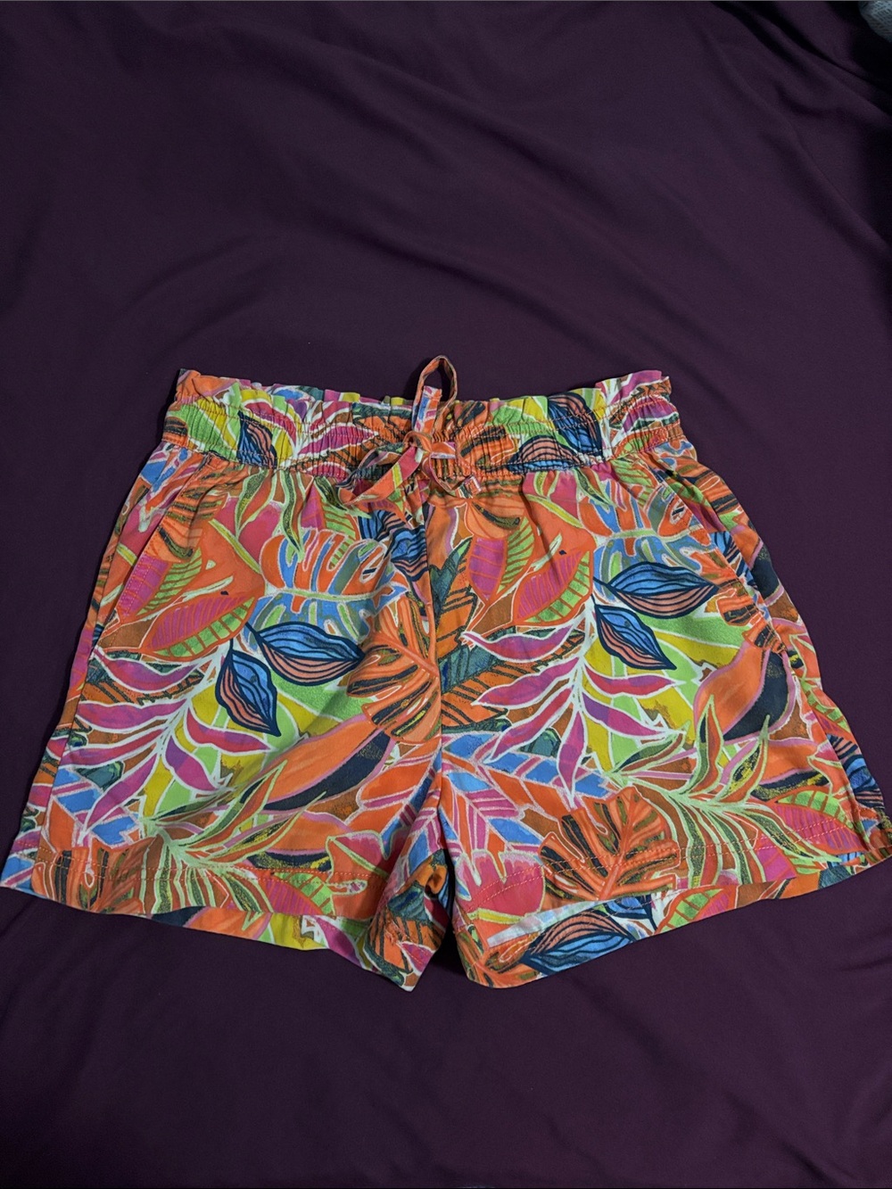 C&C California Multicolor Tropical Print Elastic Waist Shorts